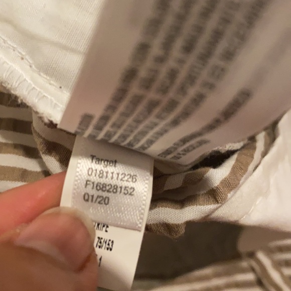 NWT A New Day Taupe/white Stripe Seersucker Short - Picture 11 of 15